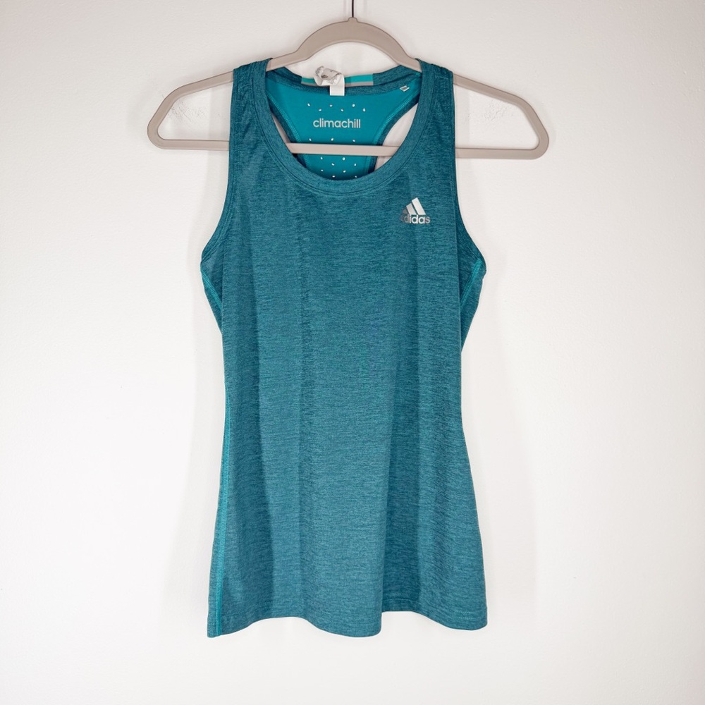 Adidas Climachill Teal Racerback Tank Top Women’s Size Small